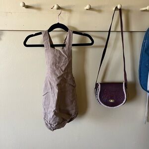 Brown Linen Romper